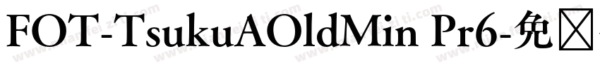FOT-TsukuAOldMin Pr6字体转换